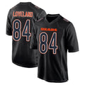 C.Bears #84 Colston Loveland Player Carbon Black Fashion Game Football Jerseys