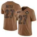C.Bengals #27 Jordan Battle Player Brown Salute To Service Limited Football Jerseys