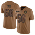 C.Bengals #56 Myles Cole Player Brown Salute To Service Limited Football Jerseys