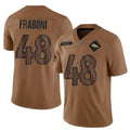 D.Broncos #48 Mitchell Fraboni Player Brown Salute To Service Limited Football Jerseys