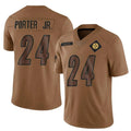 P.Steelers #24 Joey Porter Jr. Player Brown Salute To Service Limited Football Jerseys