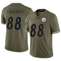 P.Steelers #88 Pat Freiermuth Player Salute To Service Limited Olive Football Jerseys