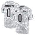 W.Commanders #0 Mike Sainristil Player Arctic Camo Salute to Service Limited Football Jerseys