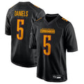 W.Commanders #5 Jayden Daniels Player Carbon Black Fashion Football Jerseys